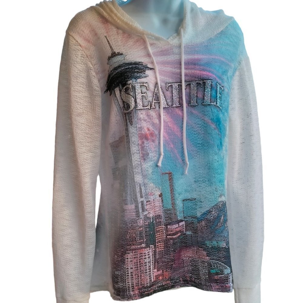 (397) Sweet Gisele Seattle Mesh Pullover Hoodie Size Medium